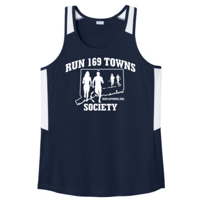 *NEW - Ladies Navy and White Tank Thumbnail
